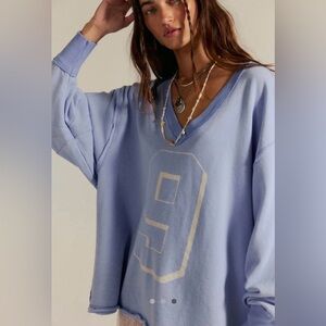 NWT Free People We The Free Venice V-Neck Sweatshirt.